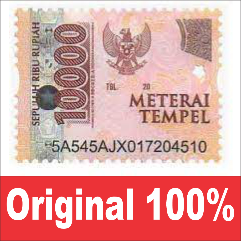 

Materai 10000 10ribu Asli 100% Kantor Pos Indonesia Matrai 10.000 Tempel Original