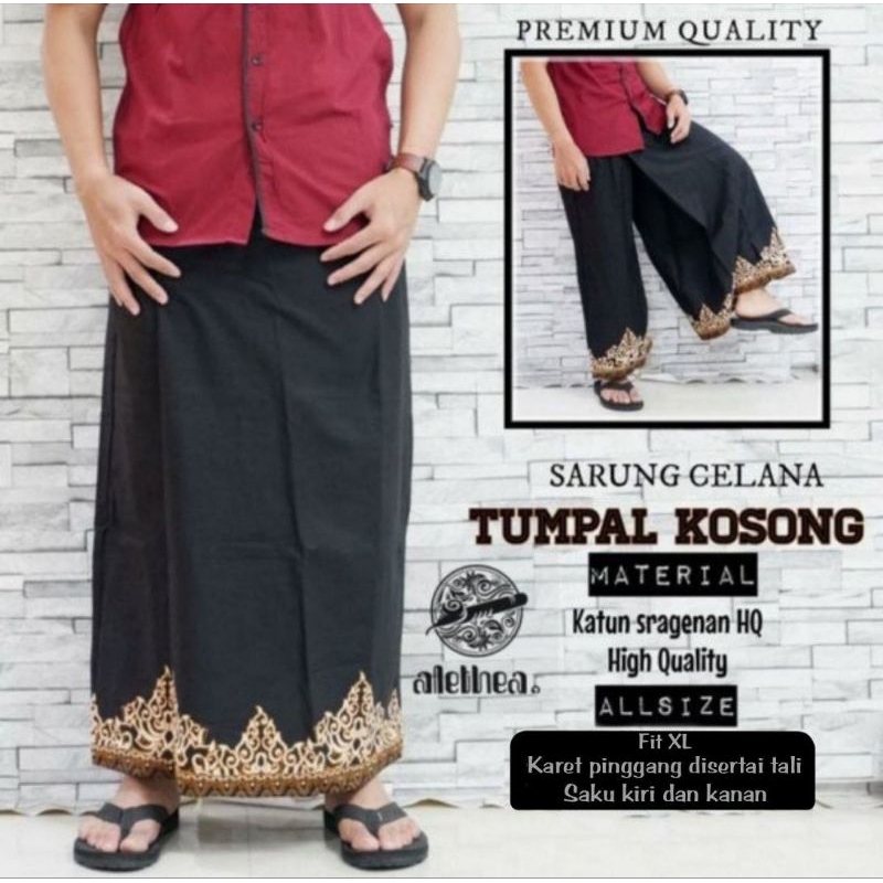 sarung celana pria dewasa batik motif tumpal kosong // sarung celana batik