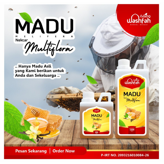 

AHM Washfah Madu Multiflora 500 gr nektar bunga