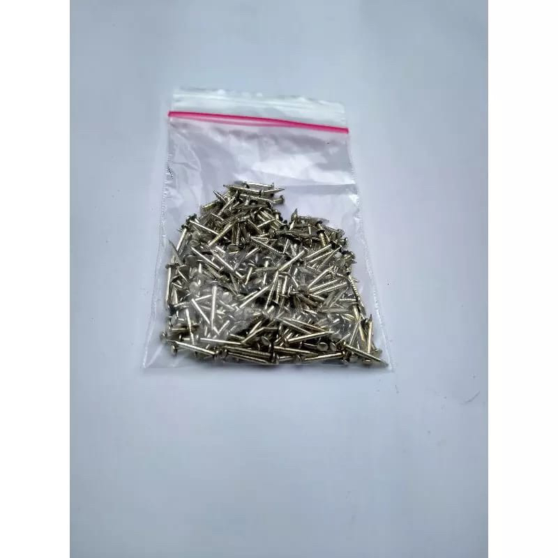 Paku kuningan & Stenlis anti karat logo furniture sangkar