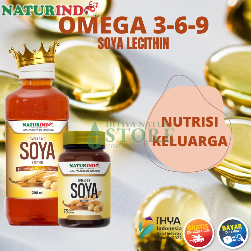 

Suplemen Penambah Nafsu Makan Nutrisi Otak Vitamin Tubuh Gatal Jerawat Omega 3-6-9 Soya Lecithin Naturindo Kapsul Cair