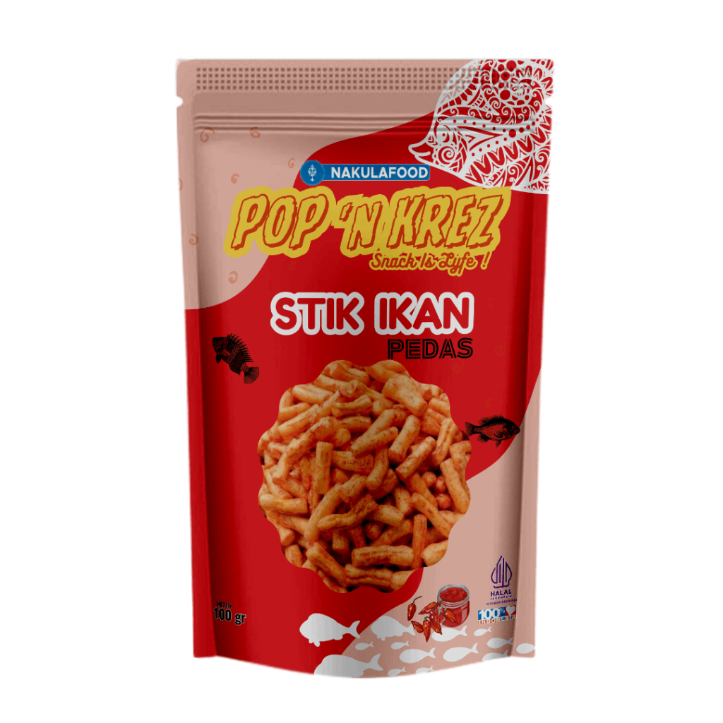 

Nakula Food Snack Pop N Krez Stik Ikan Pedas