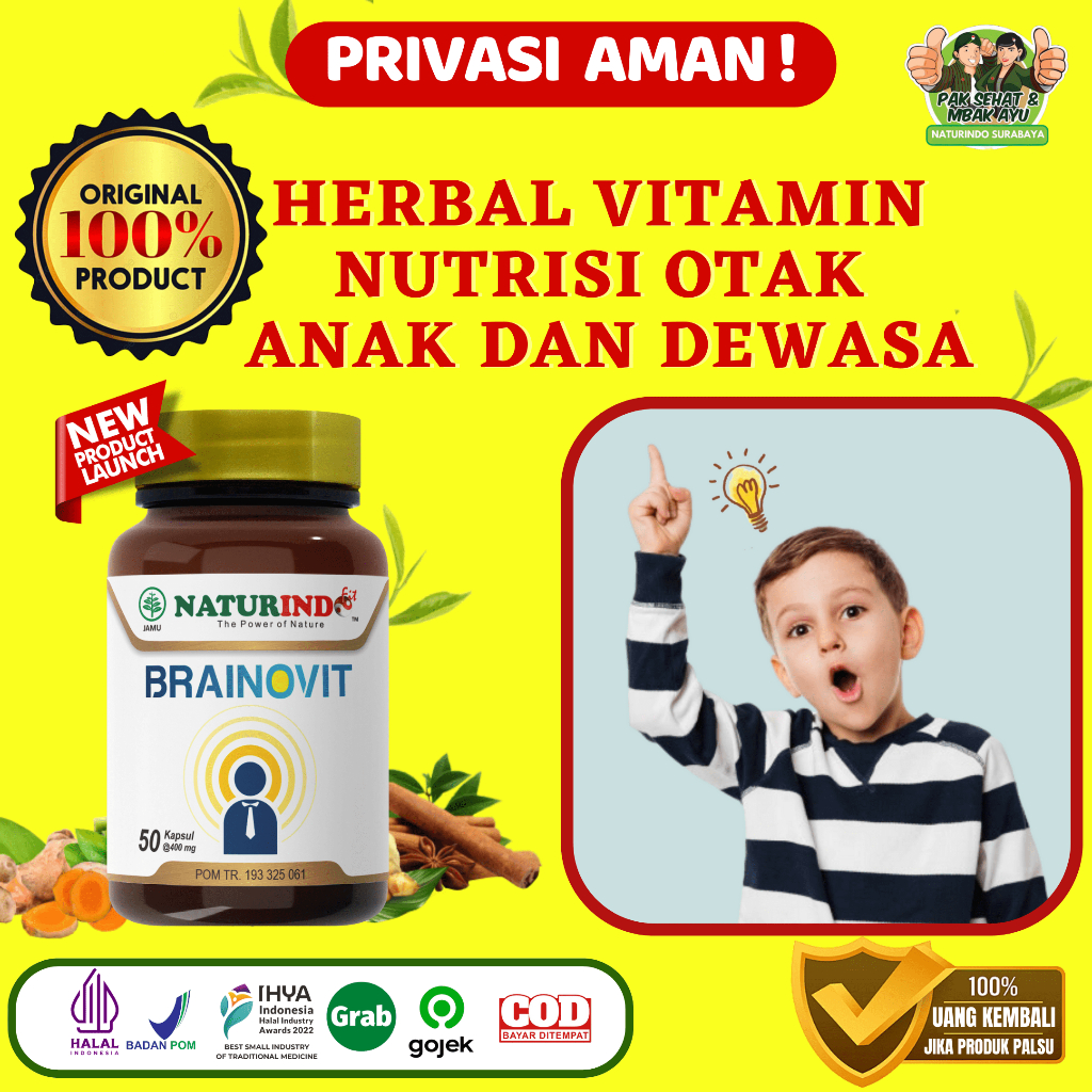 Vitamin Otak Anak Nutrisi Otak Anak ADHD Telat Bicara Obat Herbal Meningkatkan Daya Ingat Otak Herba