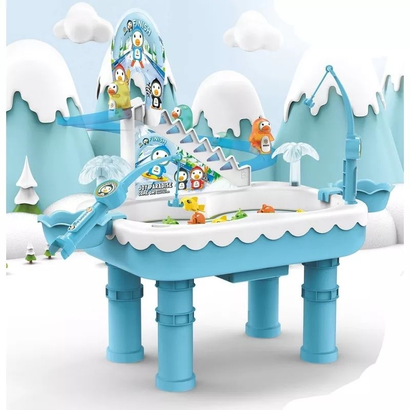 Mainan Pancingan Ikan Snow World Dolphin Pororo Fishing Paradise