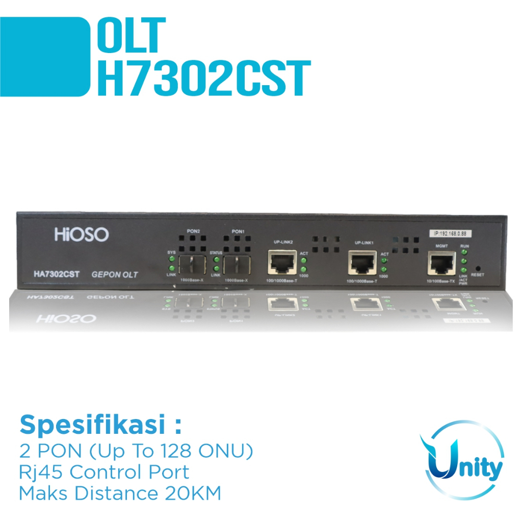 Hioso HA7302CST Hioso Epon OLT 2 PON up to 128 ONU