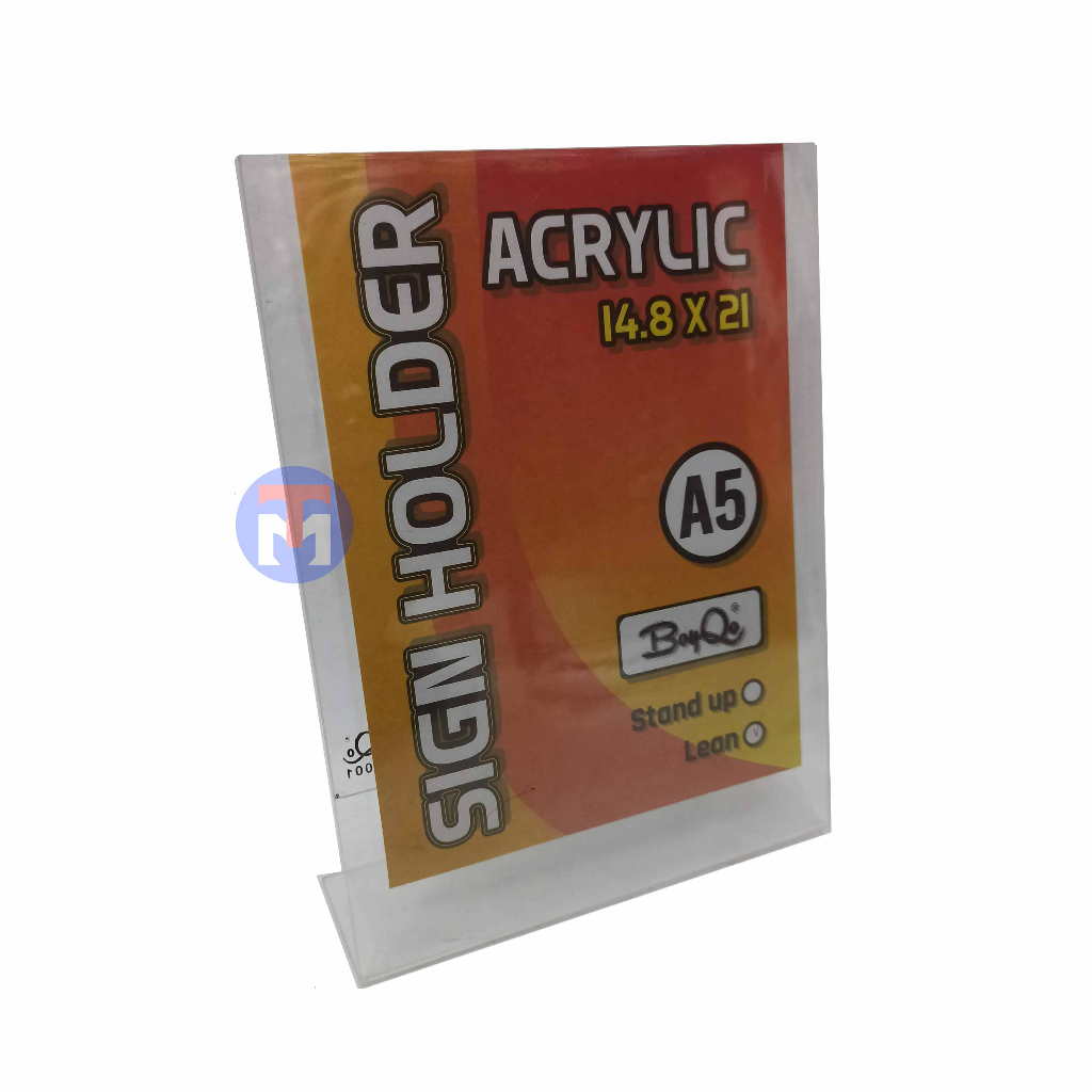 

Acrylic Lean Sign Holder A5 1 Kaki