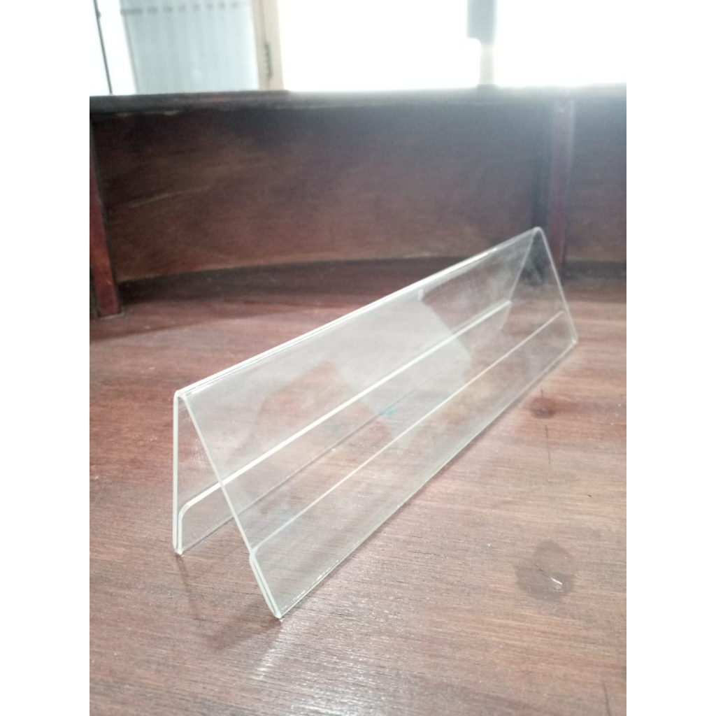 

Name tag acrylic 7x25 sign plate display Papan Nama Meja Akrilik