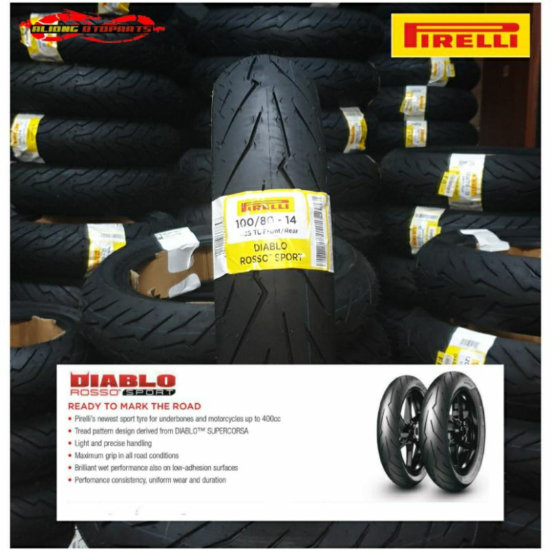 pirelli diablo rosso sport 100/80-14