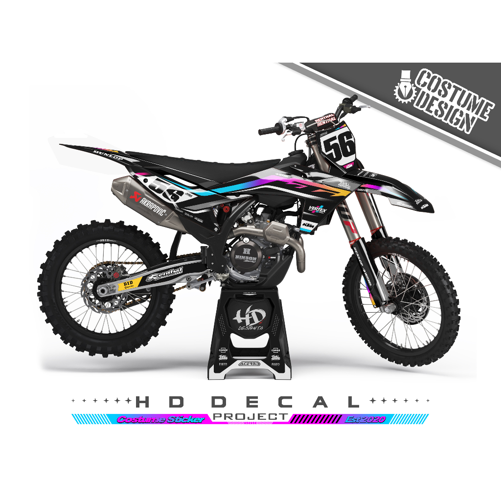 DECAL STICKER KTM SXF450/250, SX125, SX250 & SX300 2023 COSTUME DESIGN 01