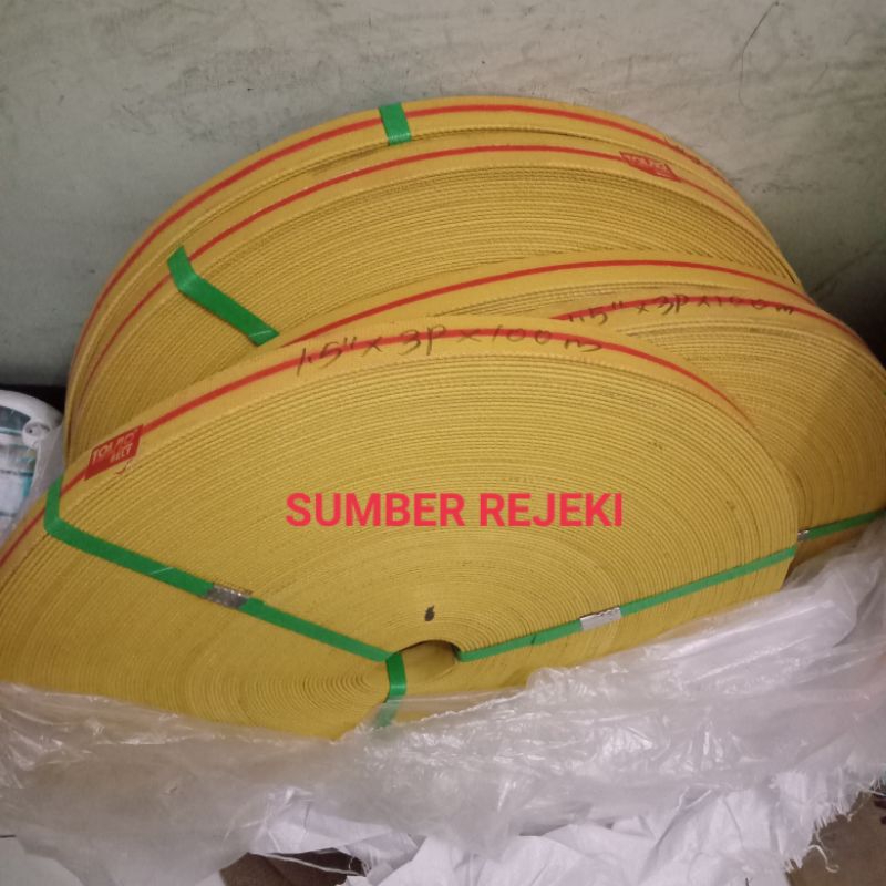 BAN MESIN DIESEL 1.5"x3ply BAN DRIVING BELT DRIVING KUNING HARGA PER METER