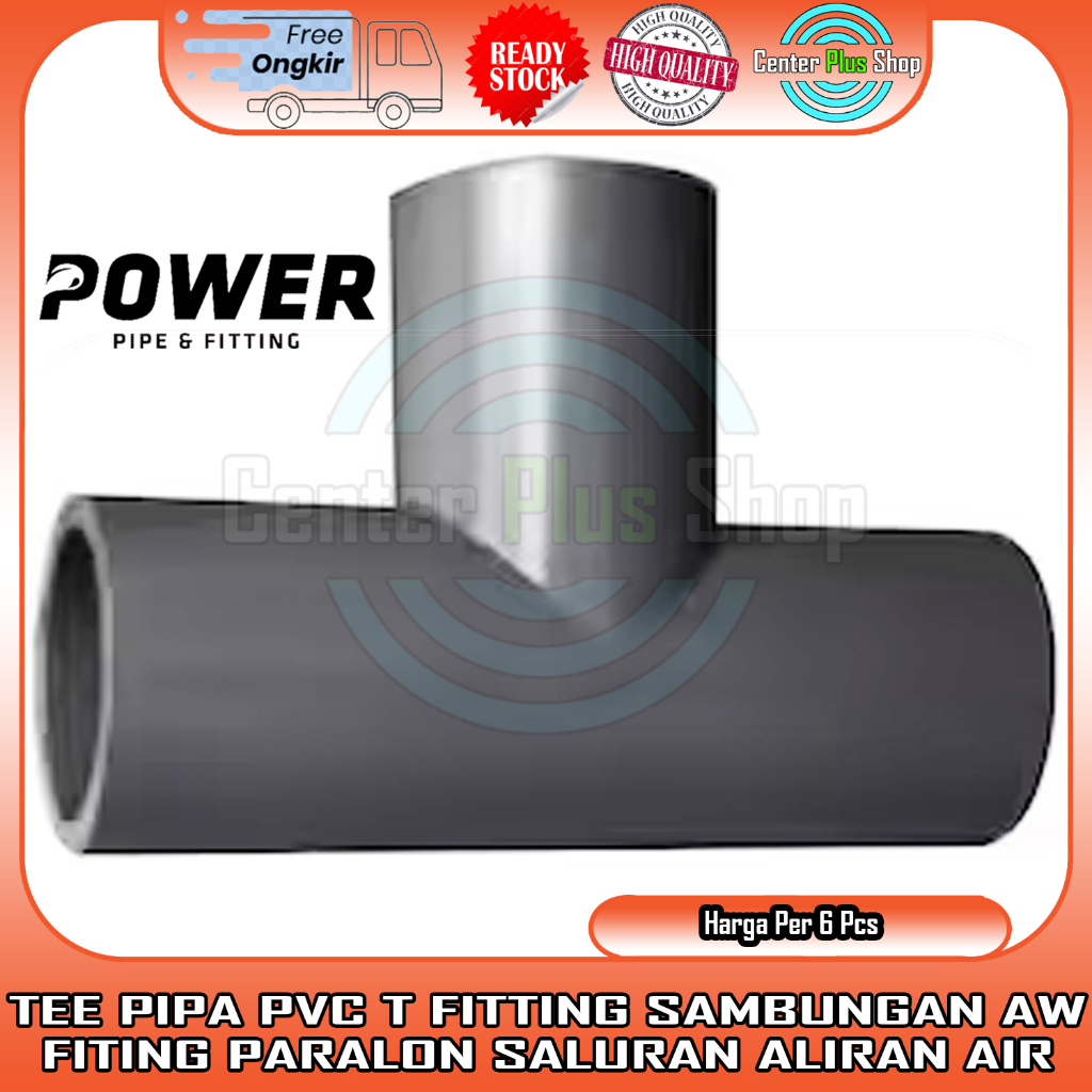 6 PCS TEE PIPA PVC T FITTING 1¼”X1/2" 1¼”X3/4" 1¼”X1" 1½”X1/2" 1½”X3/4" SAMBUNGAN AW FITING PARALON 