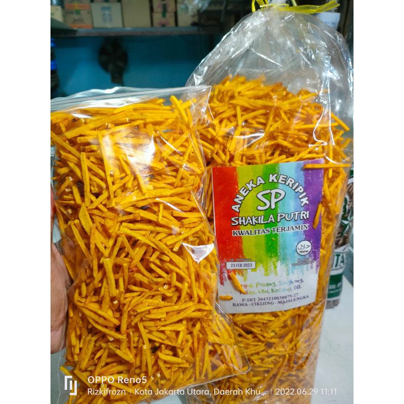 

KERIPIK STIK TALAS 450Gr/KERIPIK TALAS BOGOR/KERIPIK TALAS ASIN