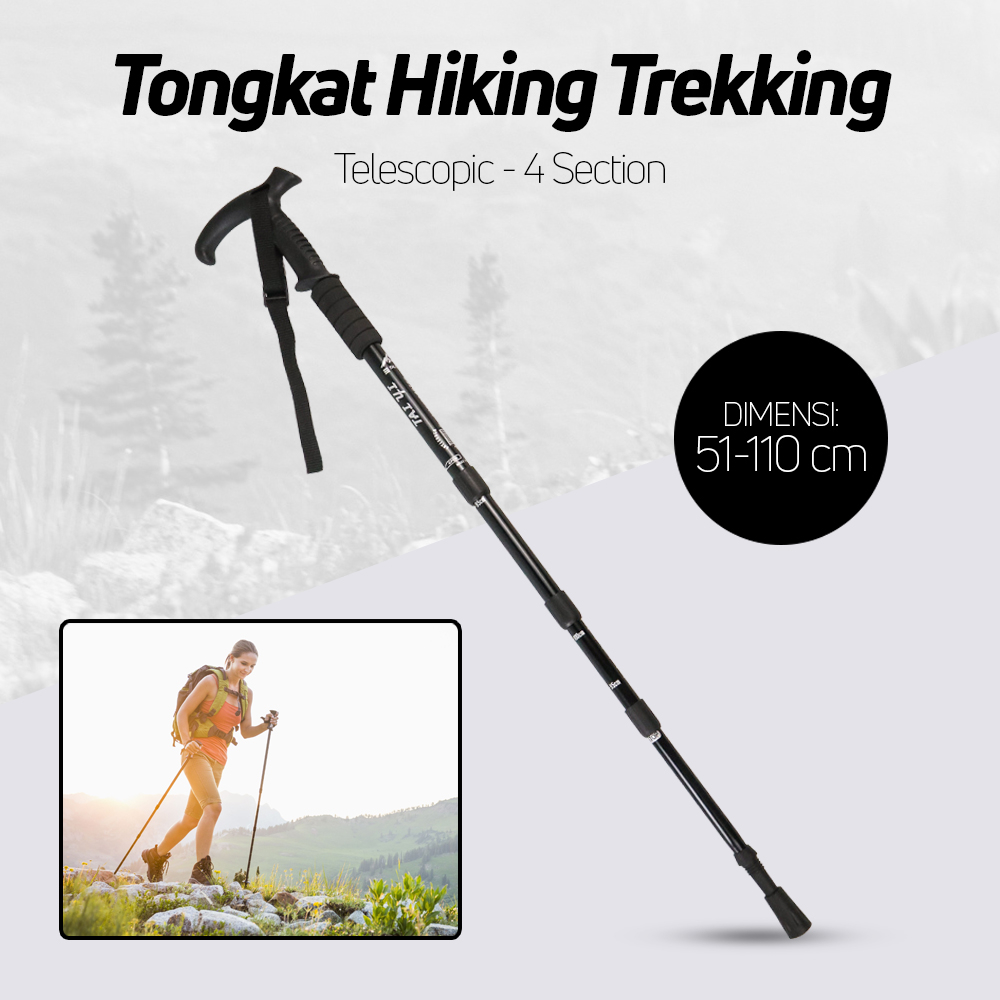 Trekking Pole - Tongkat Hiking - Tracking Pole - Walking Stik - Tongkat Pendaki Model Teken