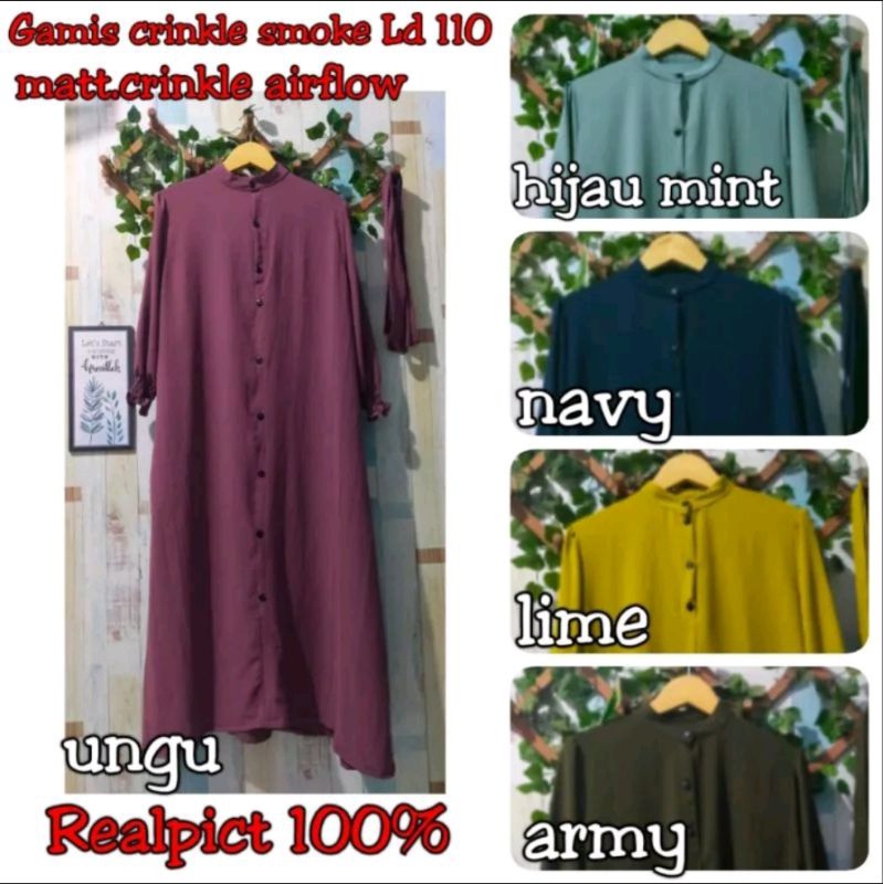 Ld 110 gamis crinkle airflow/gamis crinkle smoke/gamis busui