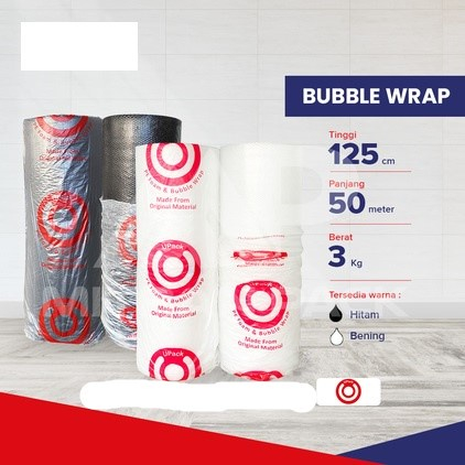 

Bubble Wrap Upack 50m x 120cm 3,0 Kg Lebih Membal Black