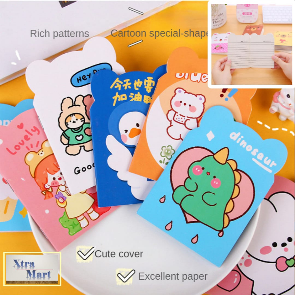 

XM - Buku Tulis Kecil A6 Motif Kartun Kuping Lucu Buku Catatan Kuping Kecil Notebook Mini