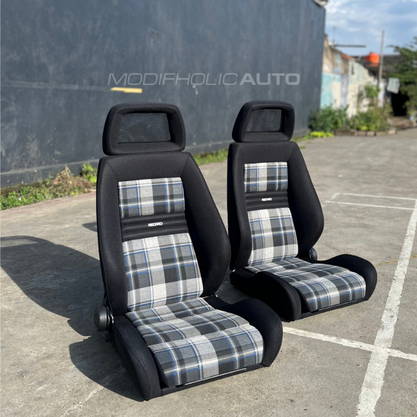 JOK RACING RECARO LX JARING TARTAN GREY BLUE UNIVERSAL PREMIUM
