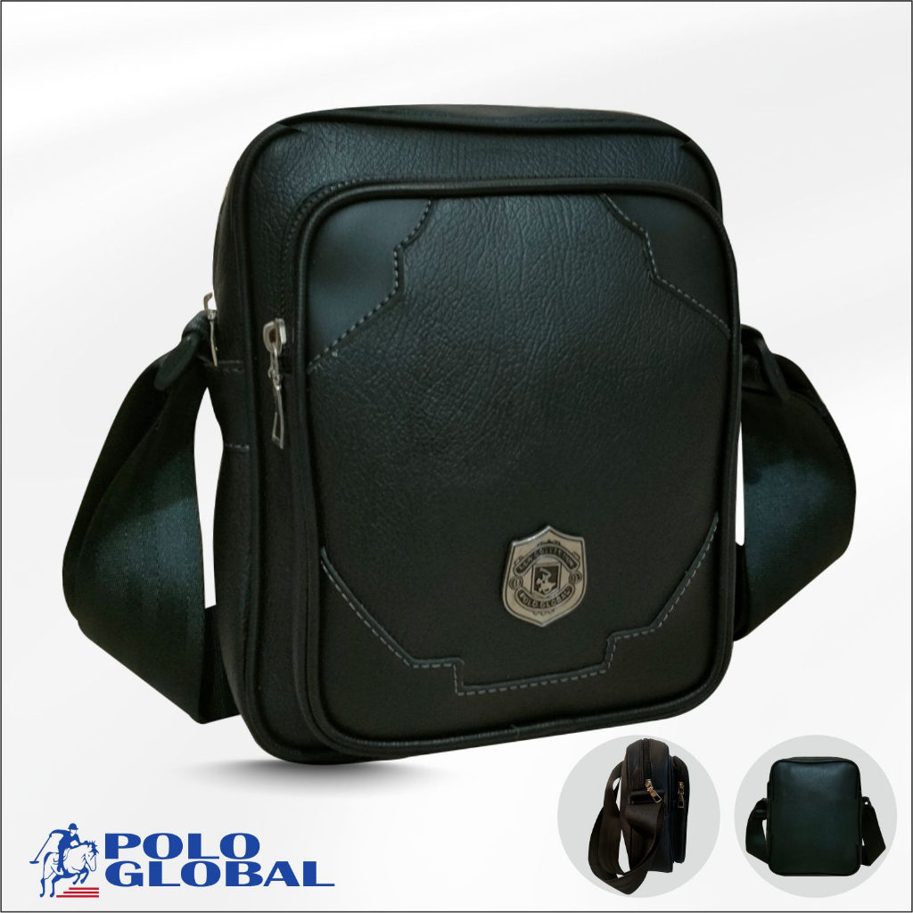 Tas Selempang Pria Original Polo Global Zeno Slempang Bahu Kasual - Art 9885