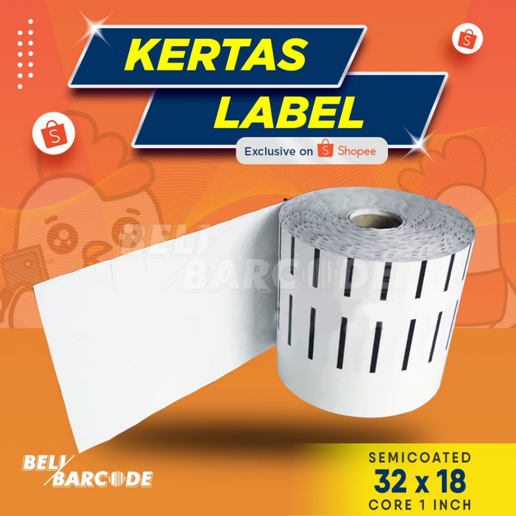 

Label Barcode Stiker 32 x 18mm Blackmark Semicoated