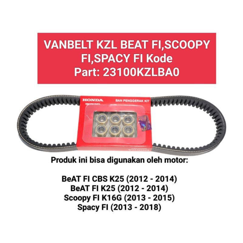 VANBELT KZL KIT ORIGINAL AHM BEAT KARBU