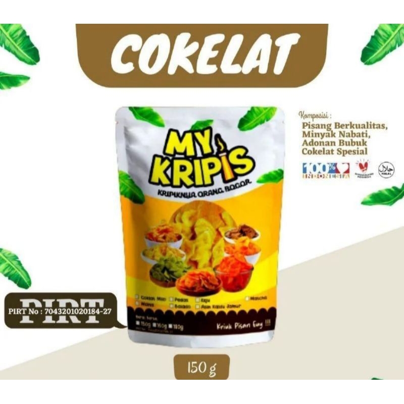 

Kripik pisang MY KRIPIS KRIPIKNYA ORANG BOGOR,CEMILAN MILLIENAL SENSASIONAL,KRIUK,KREESS,GURIH