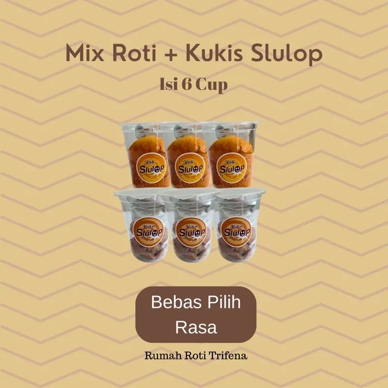 

6 cup Es Roti Celup Slulop, Sereal Kulis Slulop by Rumah Roti Trifena