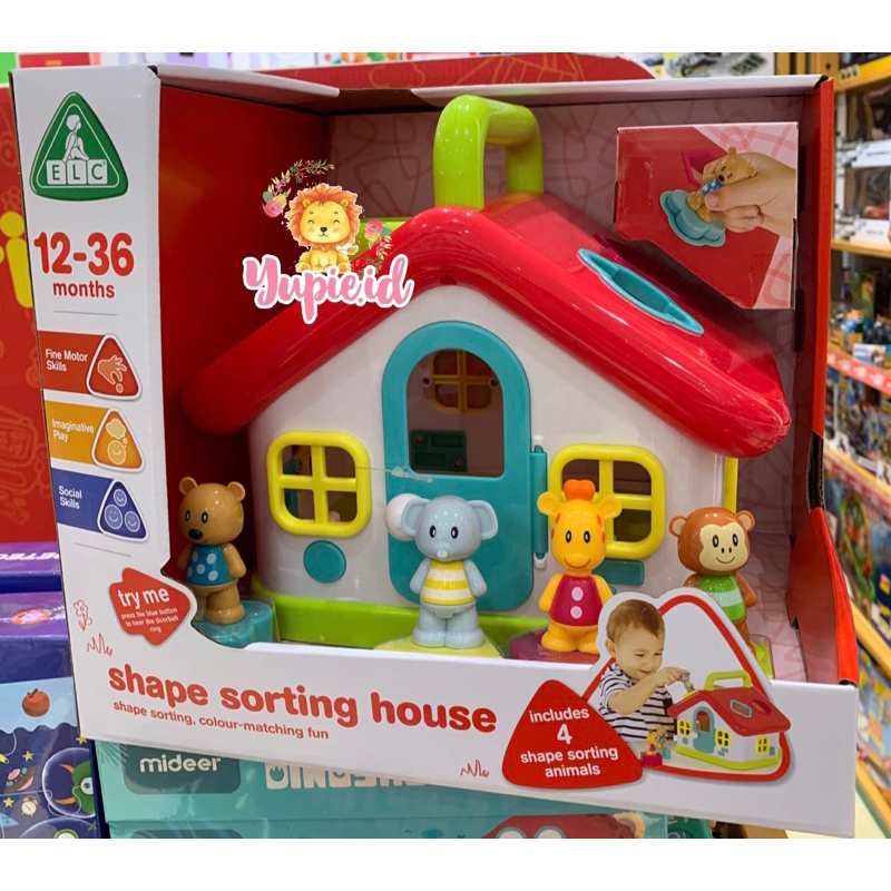 elc shape sorting house playset / mainan pretend anak