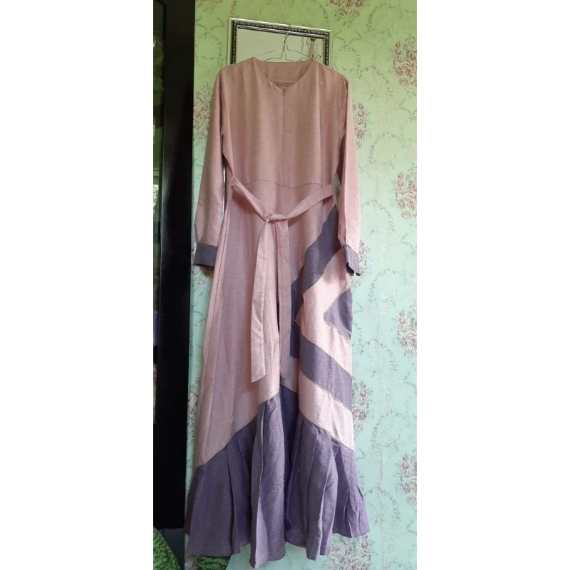 GAMIS CANTIK BAHAN KATUN MADINA MODEL PAYUNG