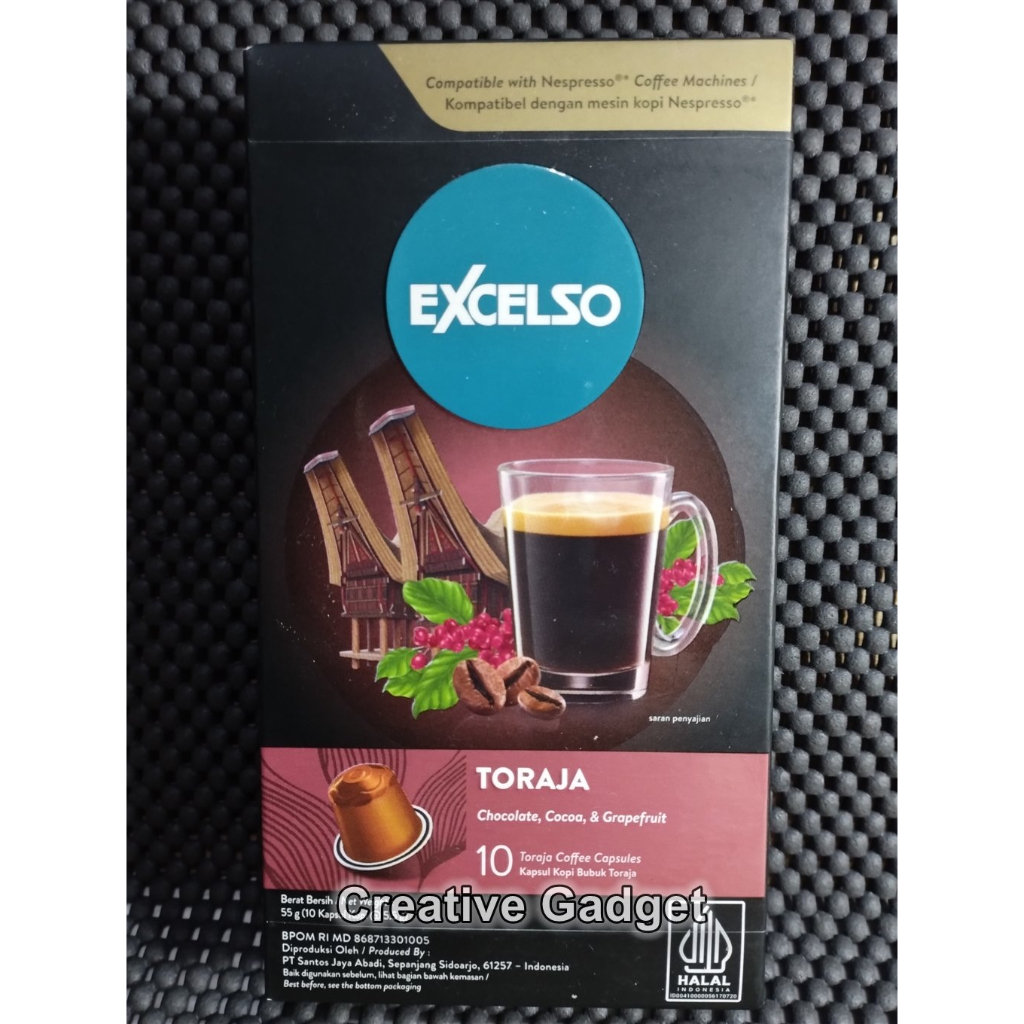 

Nespresso Coffee Capsule by Excelso - Kopi Kapsul isi 10 Pcs kompatibel dengan Mesin Nespresso anda - New 1 Pack