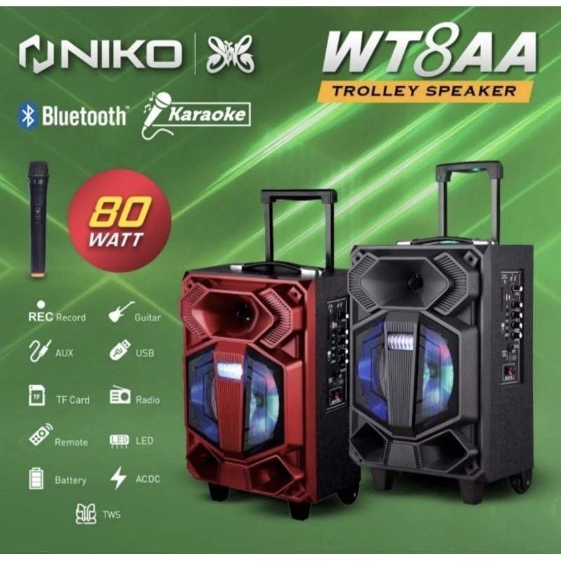 Speaker Aktif Portable Niko WT 8 AA Speaker Meeting 8 inch