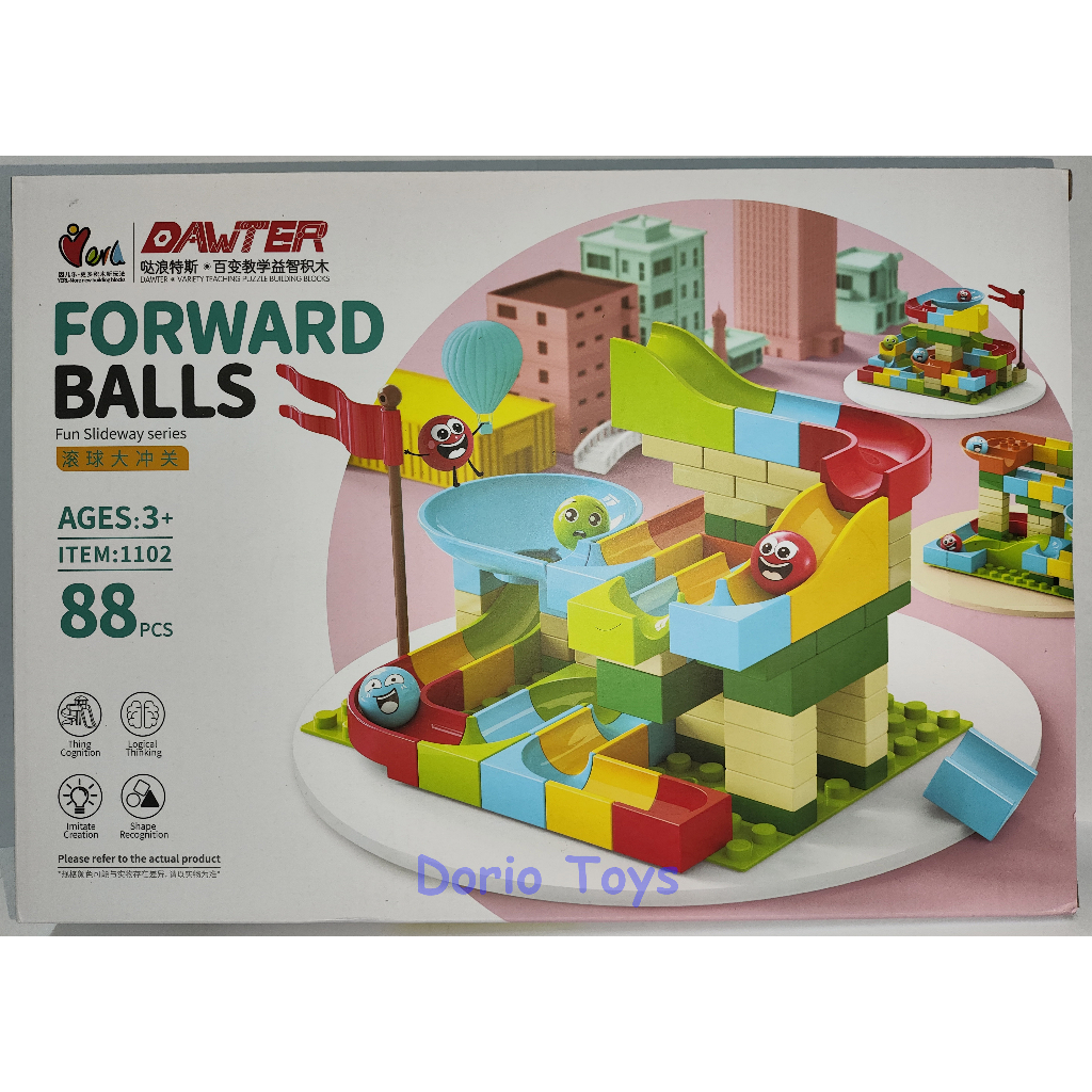 Mainan Marble Run Forward Balls Edukasi Anak 88 pcs