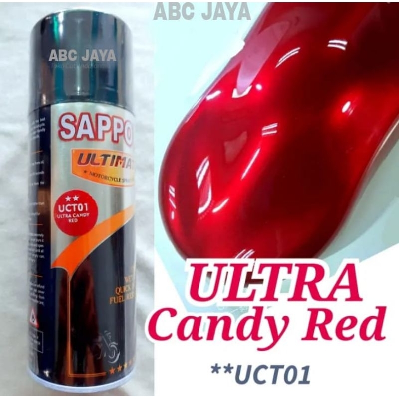 Cat Pilok Sapporo UCT01 Ultra Candy Red 400ml Candytone Kendi Candi Merah Transparan