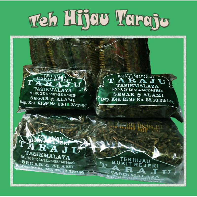 

Teh Hijau Taraju 500 gram isi 10 pcs