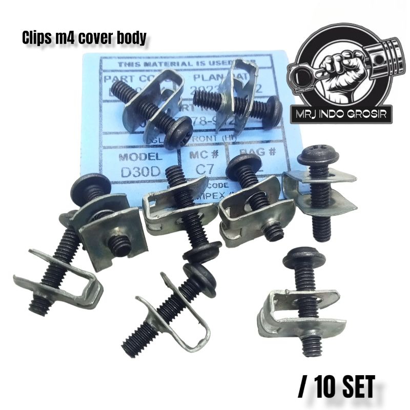 10 set KLIP M4 DRAT HALUS COVER BODY SUPRA GRAND LEGENDA