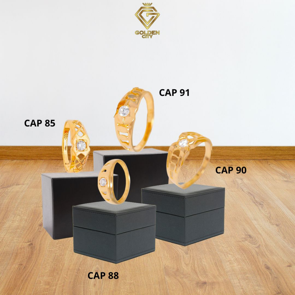 CINCIN WANITA EMAS ASLI KADAR 300(6K) MODEL MATA