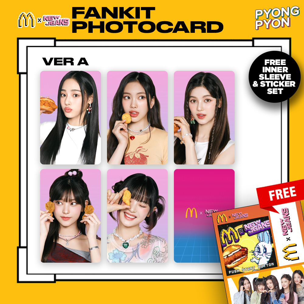 [COD] READY STOCK FANKIT PHOTOCARD MCD X NEWJEANS FREE STICKER SET // OMG