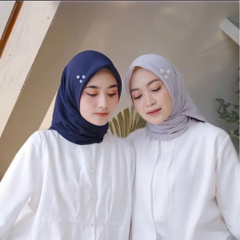 PART 1 HIJAB SWAROVSKI BELLA SQUARE TRIPEL PAYET/ hijab payet bahan pollycotton premium / hijab segi