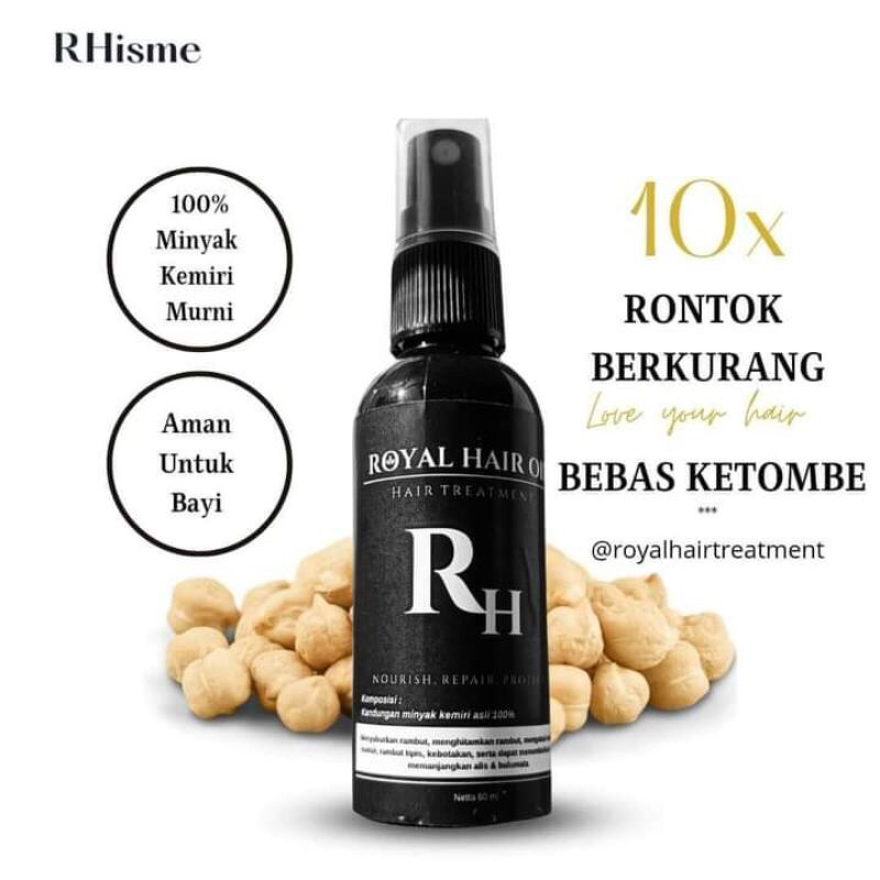 RH Royal Hair Treatment minyak kemiri asli 100% ampuh merawat rambut lembut anti rontok