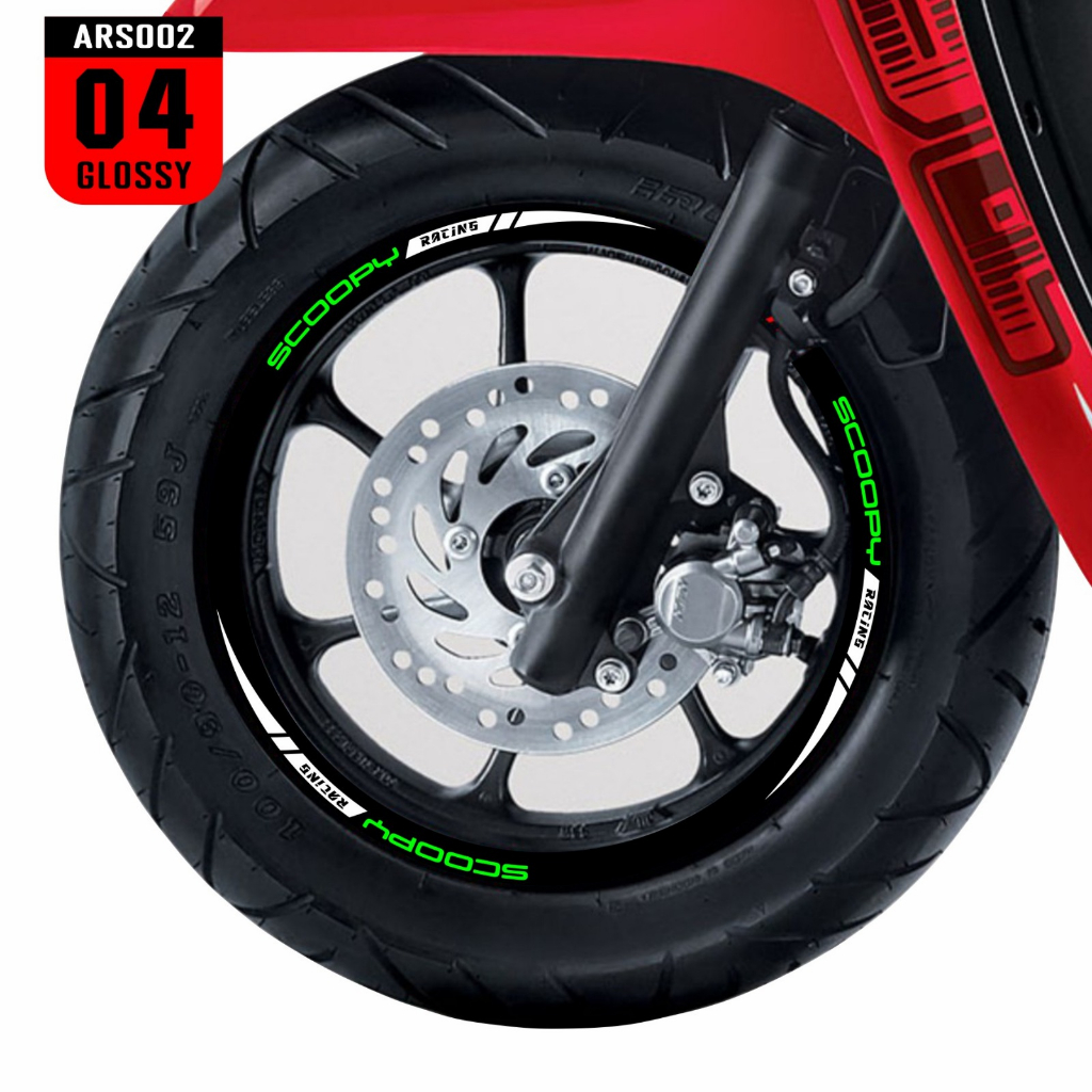 Sticker Cutting List Velg Honda Scoopy New 2020-2022 Variasi Pelk 12 inch QLA01 GLOSSY