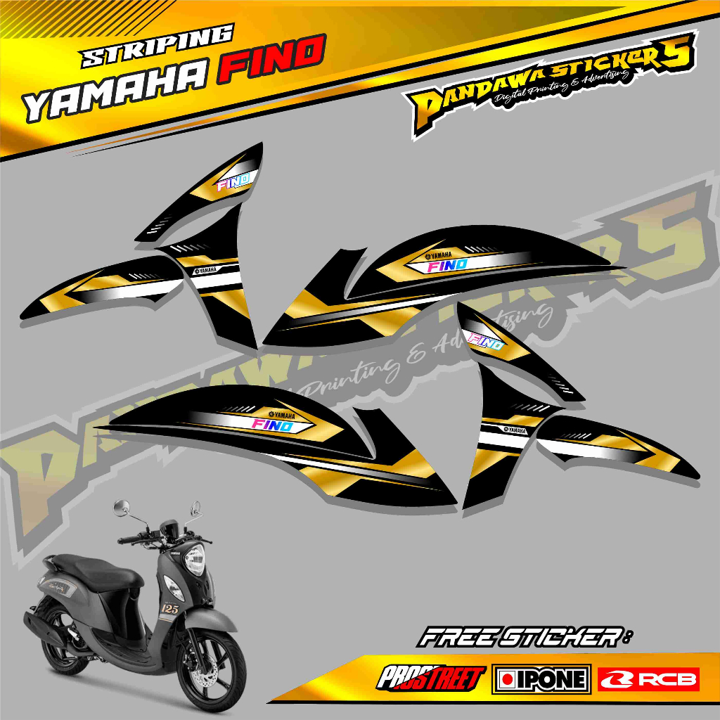STRIPING VARIASI YAMAHA FINO / STICKER LIST VARIASI MOTOR FINO