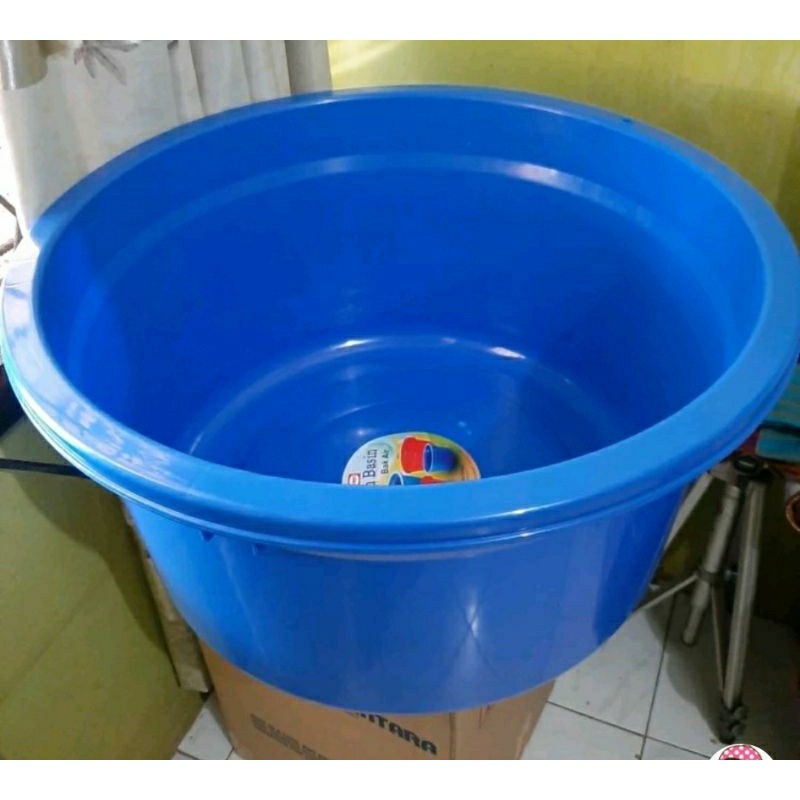 Baskom Air 95 Liter Shinpo 695 Bulat Plastik / Bak Kolam Ikan Mandi Renang Anak / Papan Gilasan Baju