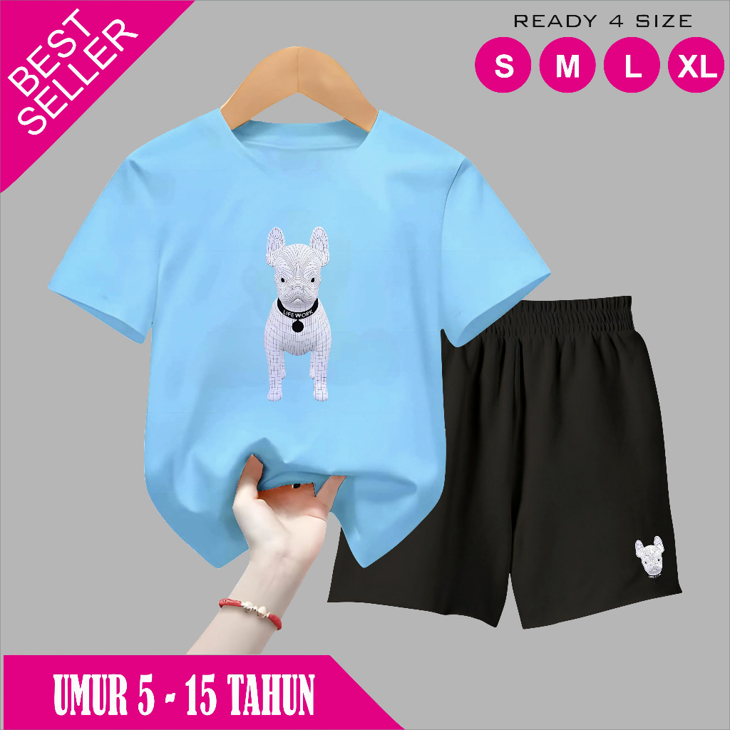 Setelan Celana Pendek Anak 5-15 Tahun Lifework
