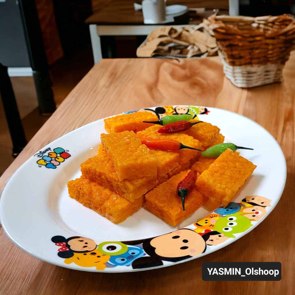 Replika makanan  Tempe/ dummy makanan tempe / Replika Mainan /dekorasi meja makan / hiasan pajangan 