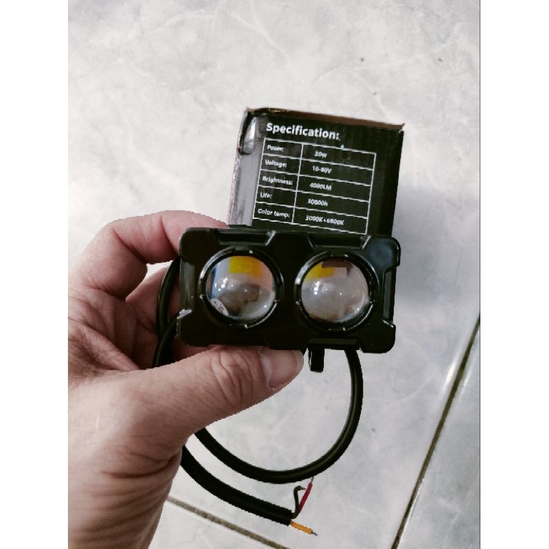 Lampu Tembak Sorot LED Laser 2mata Super terang