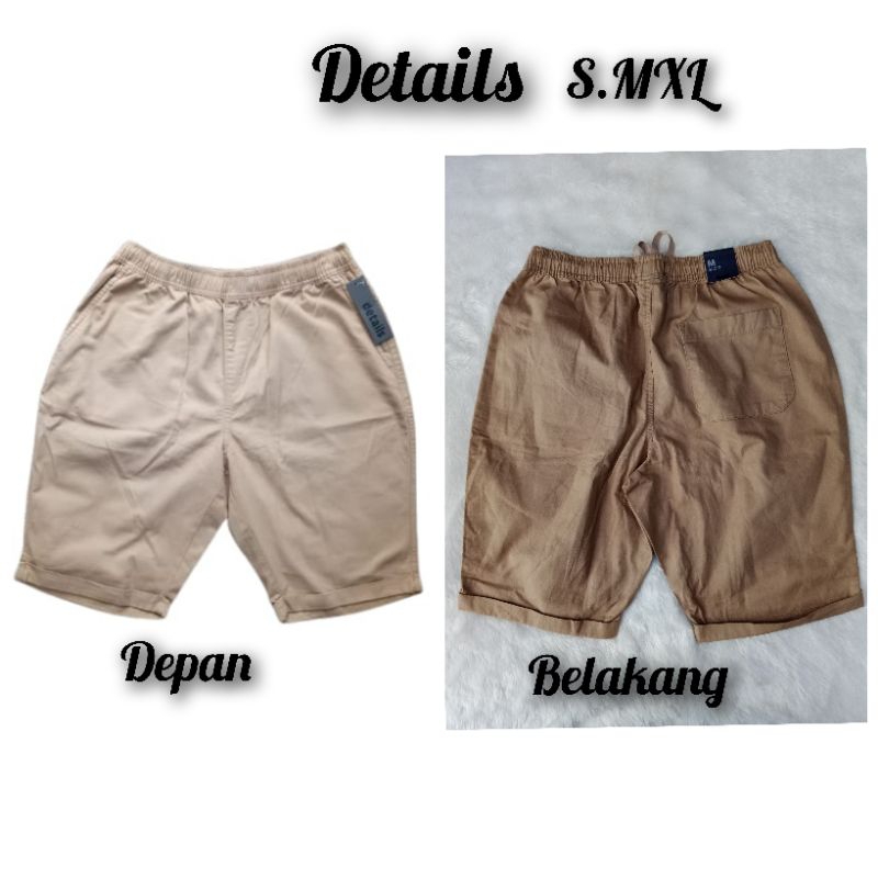 Celana Pendek Pria Details Size S.M