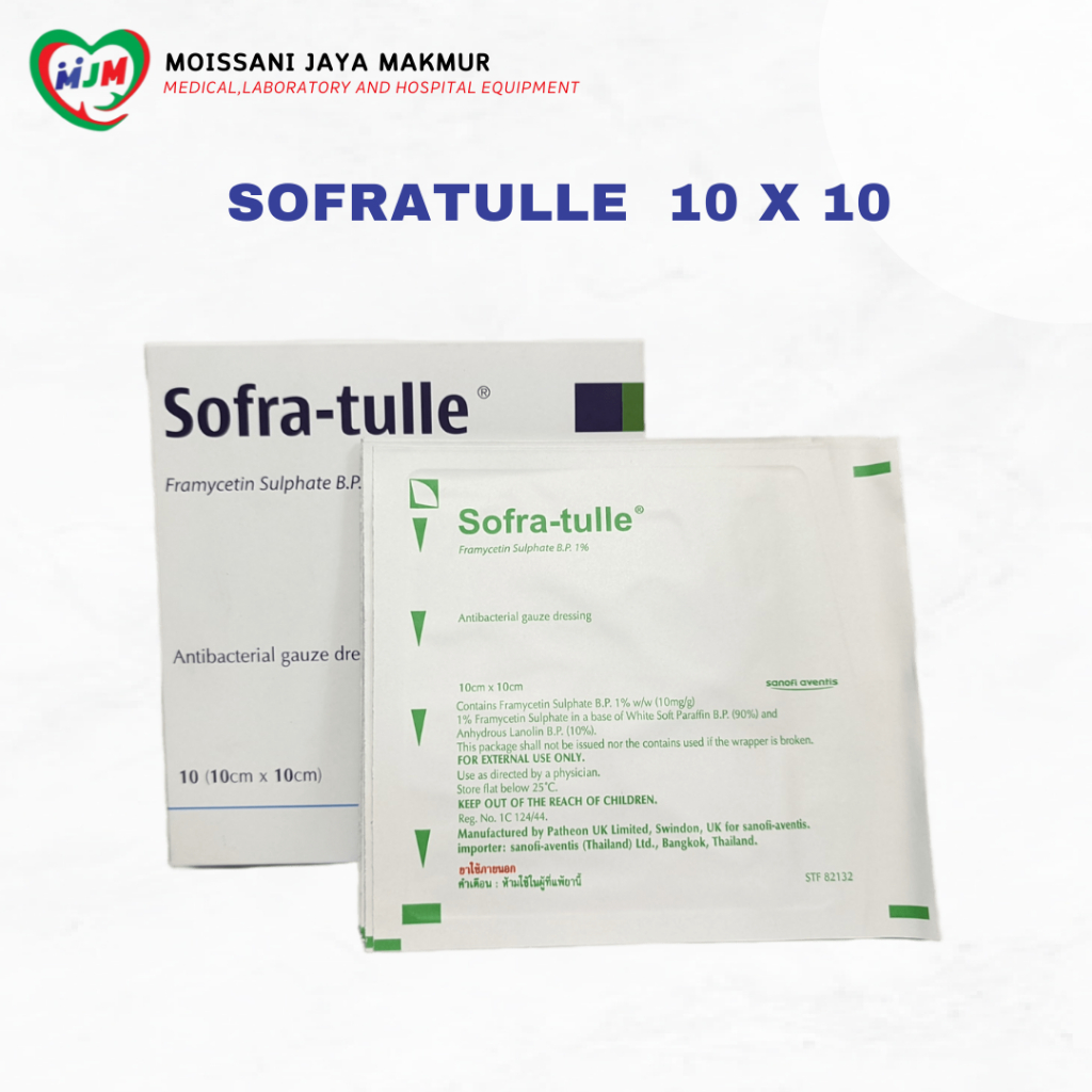 SofraTulle 10Cm x 10Cm / Plester Luka Sofra Tulle