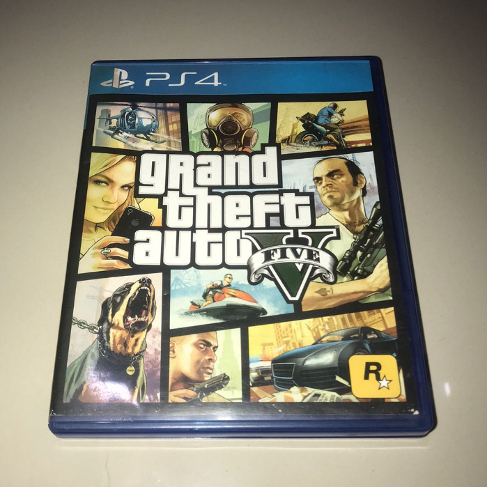 [PS4] GTA 5 GTA V Grand Theft Auto V + Map (Region 3 / English) GTA5 GTAV BD Kaset PS 4 CD Games Pla