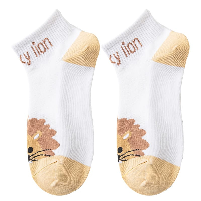 BV.ID KK573 Kaos Kaki Semata kaki Motif Lion Lucu Cute Fashion Ankle Socks Korean