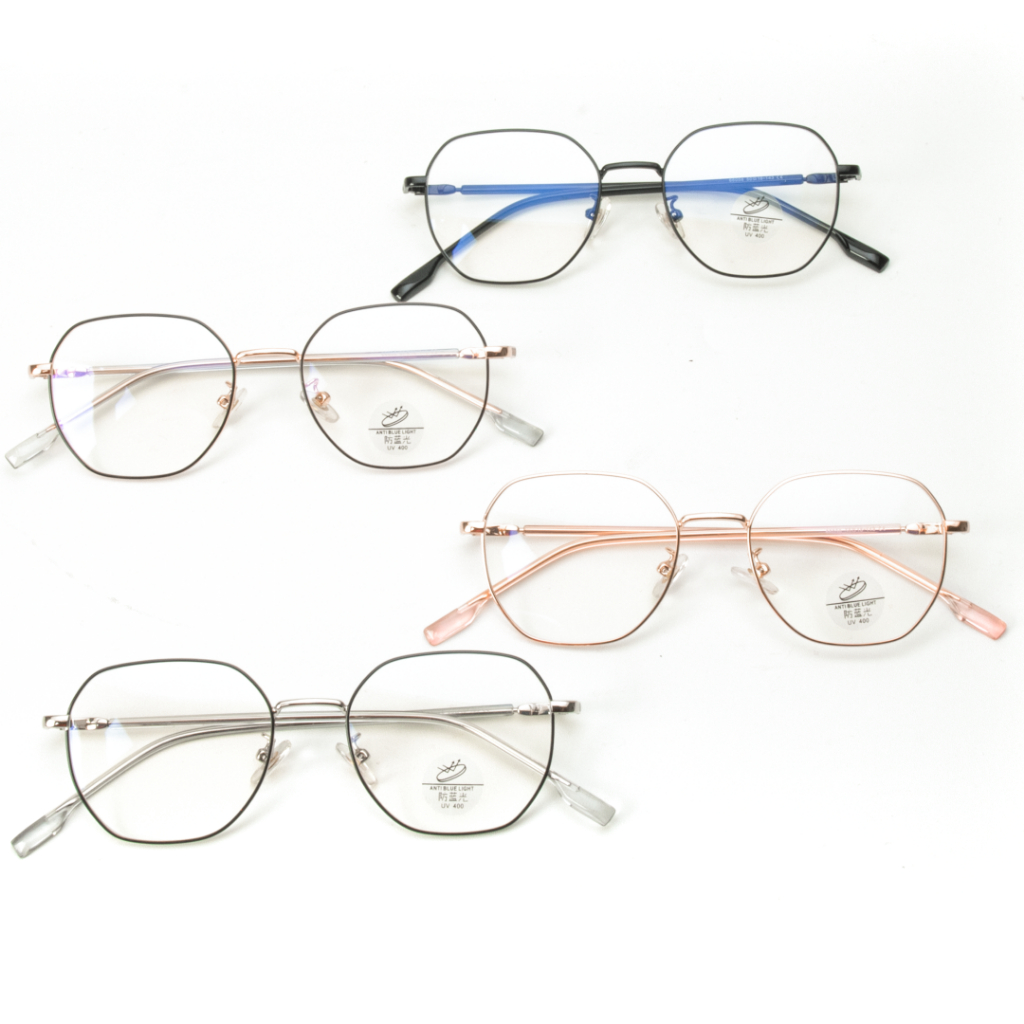 Robins kacamata Anti Radiasi Komputer Frame Kacamata Geometric Bisa Minus Photocromic Bluecromic Fashion Terbaru Pria Wanita 66058-2