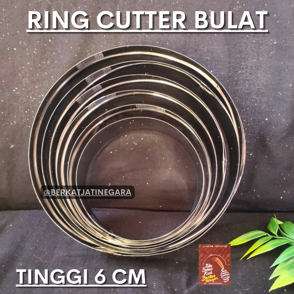 RING CUTTER BULAT/ RING CUTTER TINGGI 6 CM / RING KUE BULAT STAINLESS